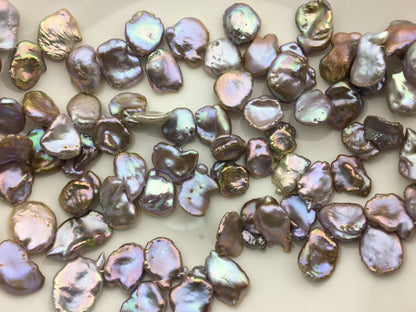 16'' AA+ 12-15mm Big Purple Keshi freshwater Loose Pearls,ZS-129-32