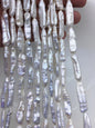 AA 7-10mm white Thick Keshi Biwa Pearl Necklace,ZS-200-120-1