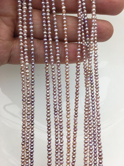 AAA 2.5-3mm purple seed potato freshwater pearls, seed pearl, small size pearls bead wholesale, CR2-3A-4