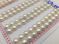 11 pairs AAA+ 8-8.5mm White button round freshwater pearls, button earrings, genuine freshwater pearls, half drilled pearls, BTN8-5A-1