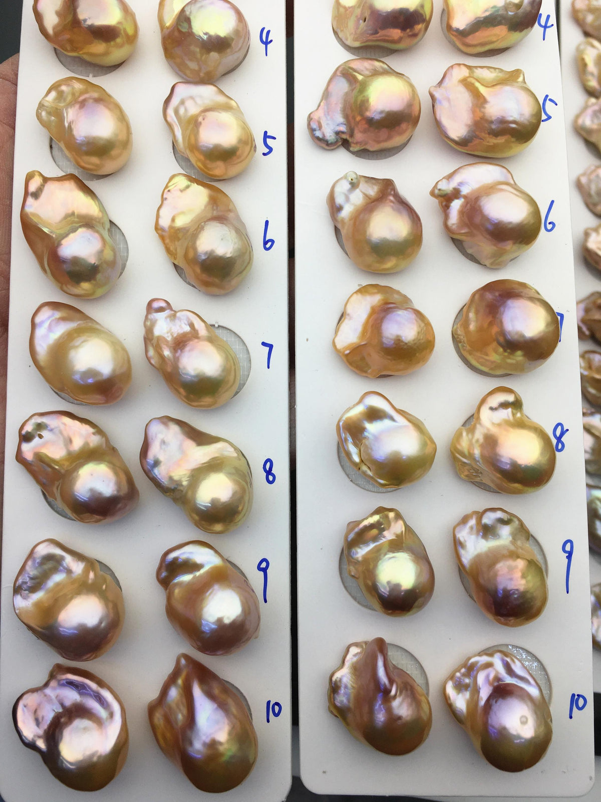 1 pair AAA 13-15mm Natural pink peach Rainbow Flame ball Pearl Pairs - large Baroque freshwater pearl pairs, Fire Ball Pearl, FL15-3A-8-27