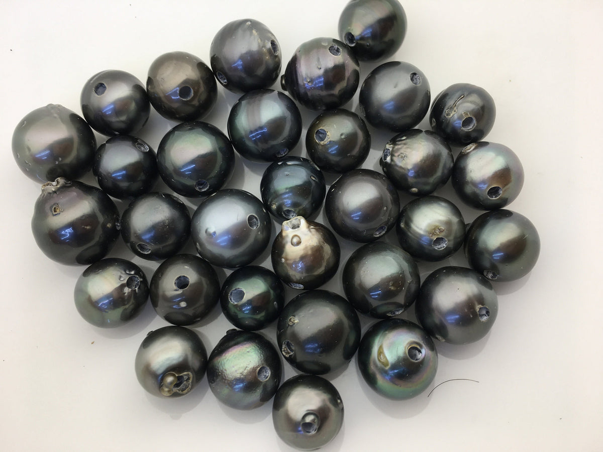 Big Tahitian pearl necklace, Pearl and Leather Lariat Necklace, Light brown Leather Pearl necklace, Sea pearl, Black pearl necklace, Le11-023
