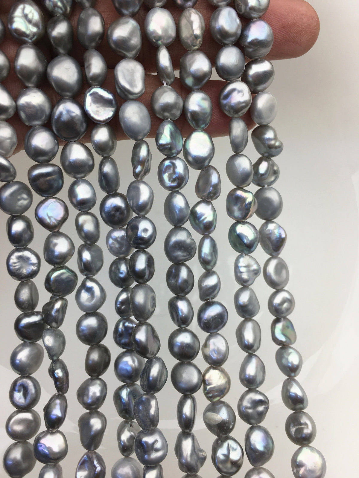 AA 8-9mm gray Keshi Freshwater Pearls,ZS-200-117