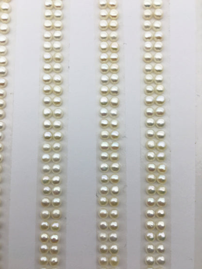 40% OFF 10 pairs AAA+ 2.5-3mm Seed Button freshwater Pearls,0.7mm half hole,white color pearl for ring,BTN2-T1
