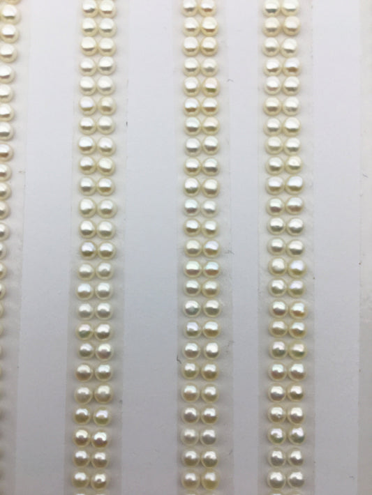 40% OFF 10 pairs AAA+ 2.5-3mm Seed Button freshwater Pearls,0.7mm half hole,white color pearl for ring,BTN2-T1
