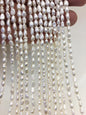 3 strands AA 4-4.5mm Tiny white nugget freshwater pearls, irregular nugget freshwater pearl strand, cheap price, pearl factory china, LM4-2A-2