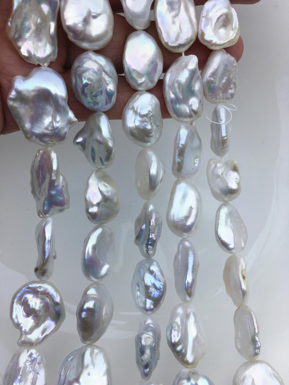 AA+ 16-18mm white keshi Freshwater Pearl,ZS-200-13