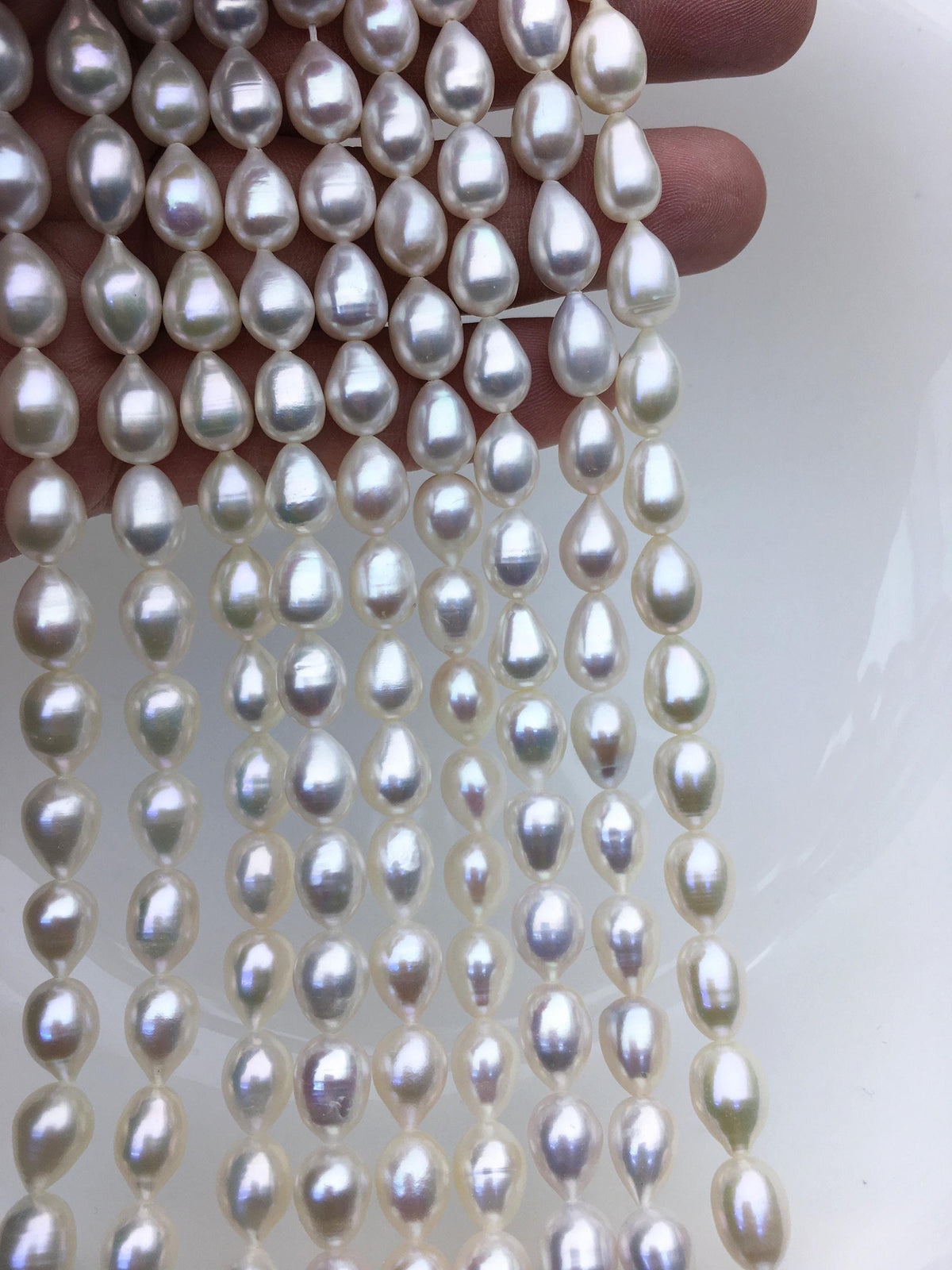 AAA- 7.3-8mm*9-11mm white Teardrop freshwater pearls,oval loose pearl beads,diy pearl,genuine freshwater pearl,LR8-T6