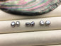 2 pairs AAA 6-7mm Gray keshi pearls Pair, for make stud earrings, baroque pearl, loose pearl beads, very high luster, ZS-127-62-3