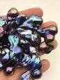 19pcs AAA- 16-22mm black blue rainbow flame ball pearl,no hole,FL15-T4-30