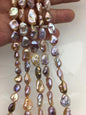 AAA 8-10mm natural pink purple keshi Freshwater Pearl, DIY Loose Freshwater Pearl, wholesale price, china wholesale pearl, ZS-200-121-16