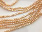 AA+ 6-6.5mm peach nugget freshwater pearls, irregular nugget freshwater pearl strand, cheap price, pearl factory china, LM6-T4