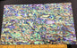 1pc AAA 9.5x5.5'' 0.3mm Thickness Natural Abalone Adhesive Veneer Sheet Mother of Pearl Shell,ASH-008