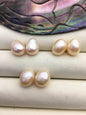 Pink Nugget Baroque Pearl Pairs — 9.4–10.2 mm, 2 Pairs