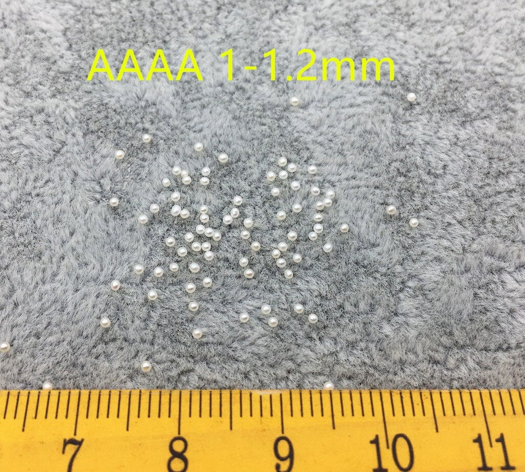 AAAA 1-1.2mm white round freshwater seed pearls,no hole,,Cultured pearl,diy pearl beads,Happiness,birthday,RP1-4A-1