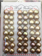 2 pairs AAA 10.5-11mm Brown button round freshwater pearls,pearl earring,pearl stud,BTN10-T1