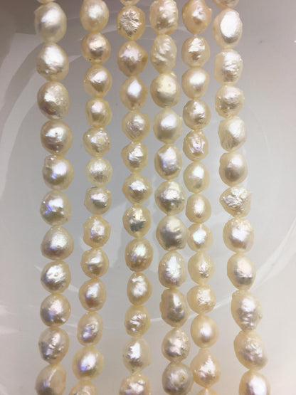 AAA 8-9mm natural ivory thorn freshwater pearl,LM8-T2