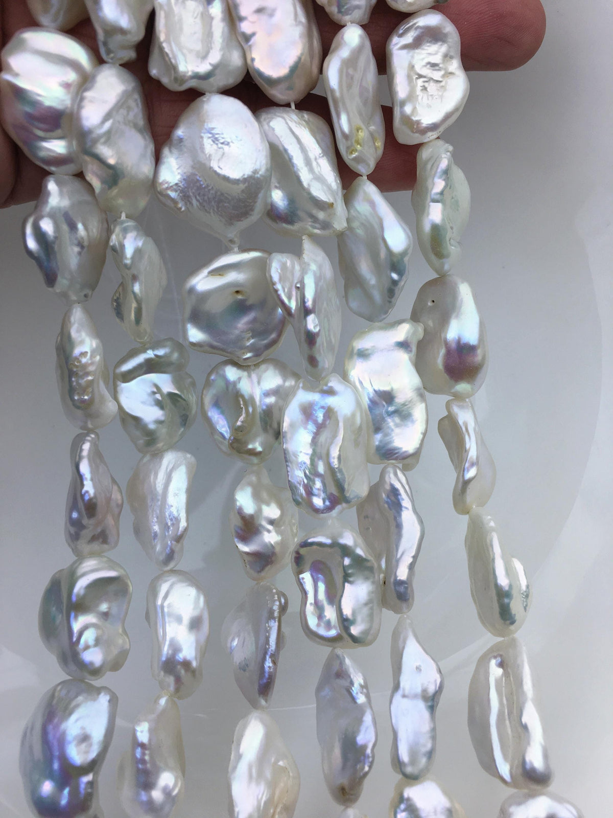 AA 14-16mm white keshi baroque Freshwater Pearl, DIY Loose Freshwater Pearl, wholesale price, china wholesale pearl, ZS-200-114