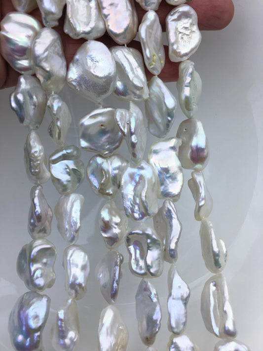 AA 14-16mm white keshi baroque Freshwater Pearl, DIY Loose Freshwater Pearl, wholesale price, china wholesale pearl, ZS-200-114