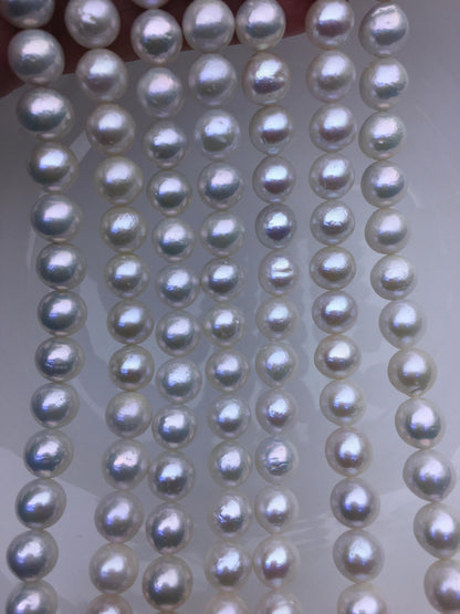 AA+ 8-10mm white near round Edison Freshwater Pearl,RP8-2A-1