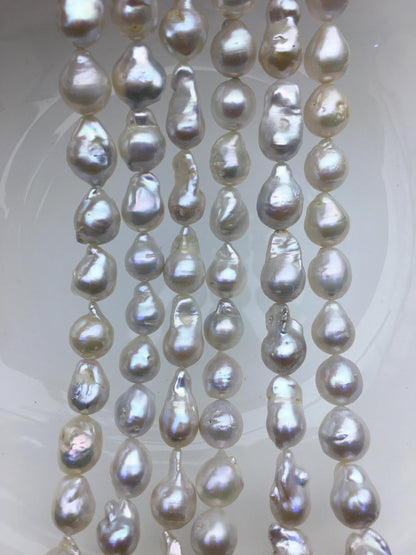 1 strands AA+ 9-11mm white flame ball pearl,FL15-2A-5-60
