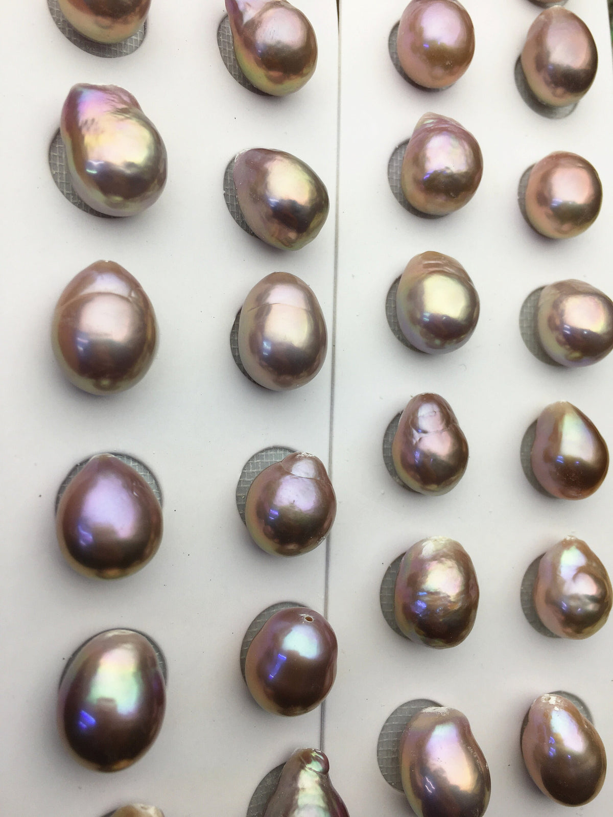 1 pair AAA 11-12mm Purple Rainbow baroque drop edison freshwater pearl Pair,ED11-3A-2-1