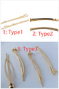 5pcs 14K Plated Gold Hair Clip for make Freshwater Pearl Hairpin, Wedding Barrette, Retro Pearl Hairclip, Boho Minimalist Dainty Pearl, AAL-004