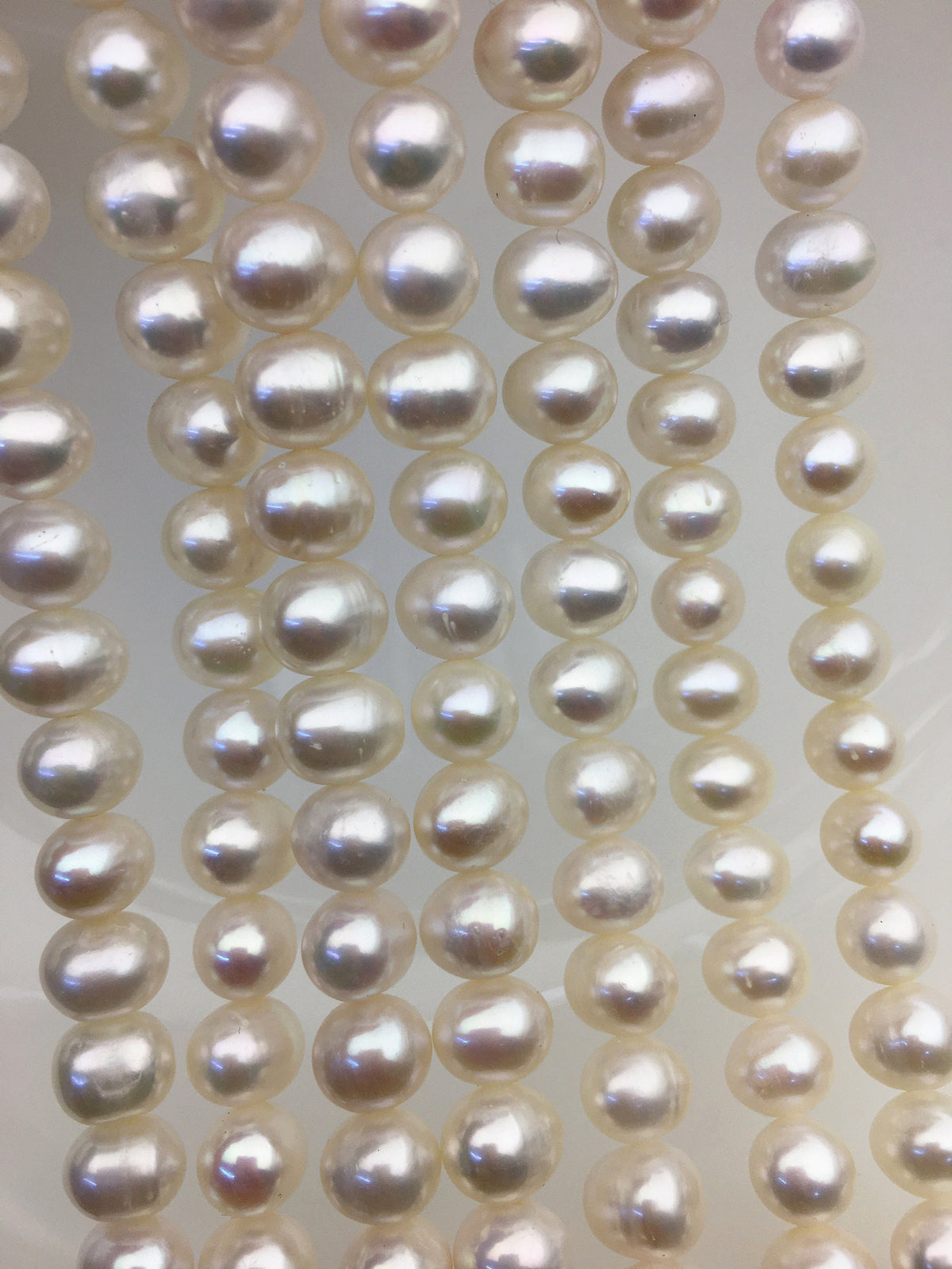 AA+ 7.3-8.3mm white potato freshwater pearls, Heirloom White Fresh Water Pearls,CR8-2A-3