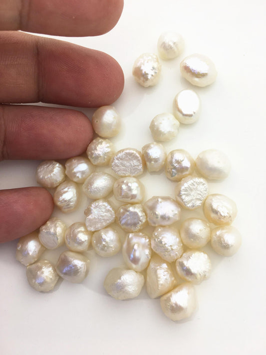 35pcs AA+ 8.5-10mm Natural White Rare Rosebud Freshwater Pearls,no hole,ZS-119-20