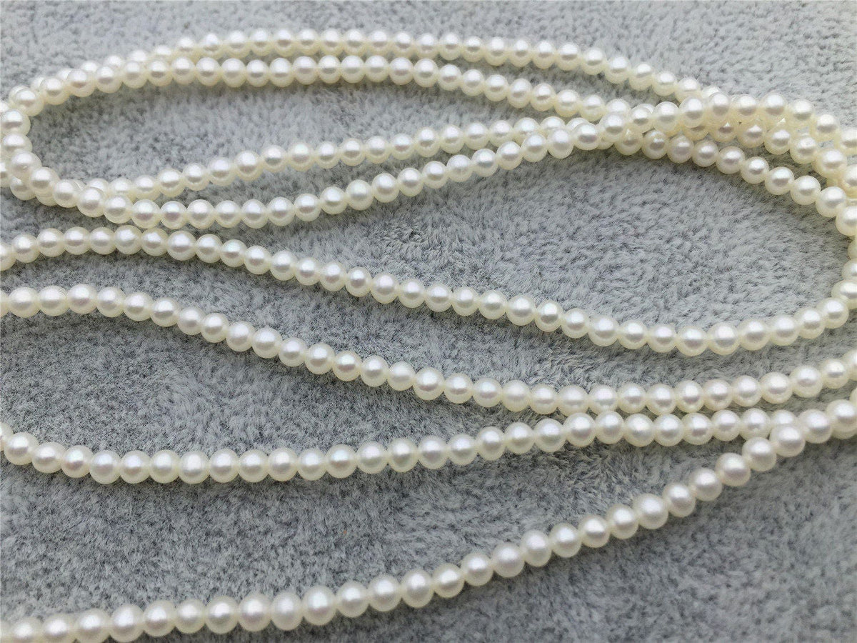 5pcs AAAA 2-2.2mm white round seed freshwater pearls,no hole,tiny pearl supply,good quality,through hole,RP2-4A-1