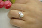 AAA Genuine Pearl ring, cz engagement rings, anniversary ring, cheap wedding rings for women, sterling silver 925 open ring jewellery, R1-T5