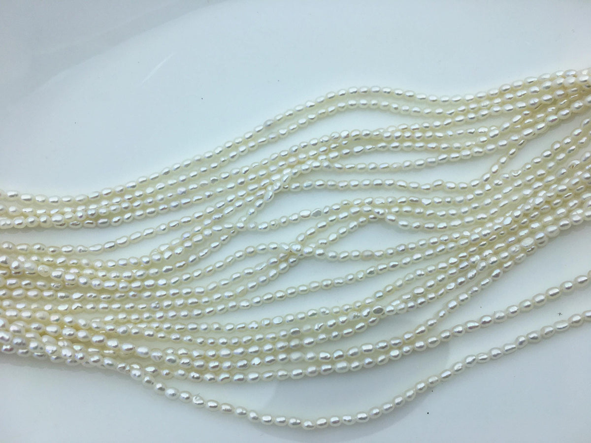 AA+ 2.5-2.8*3-4mm white rice pearls, oval loose pearl beads, diy pearl, genuine pearl, Cultured pearl, diy pearl beads, LR2-2A-1