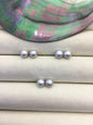 2 pairs AAA 6-6.5mm gray round freshwater pearl pair, round loose pearl wholesale, for pearl earrings, for pearl ring, RP6-3A-8