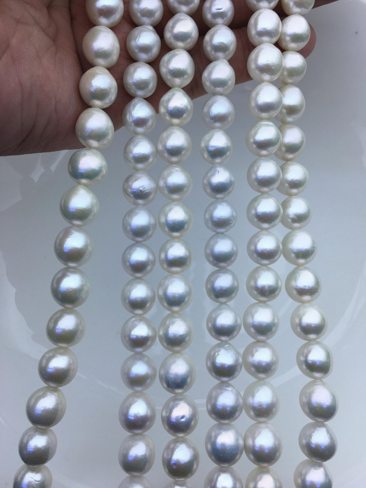 AA+ 9-11mm white near round Edison Freshwater Pearl,ED12-2A-5-68
