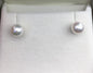 high luster!1 pair AAA 6.5-7mm akoya round pearl stud earrings,sterling silver metal,made in japan,SE3-097