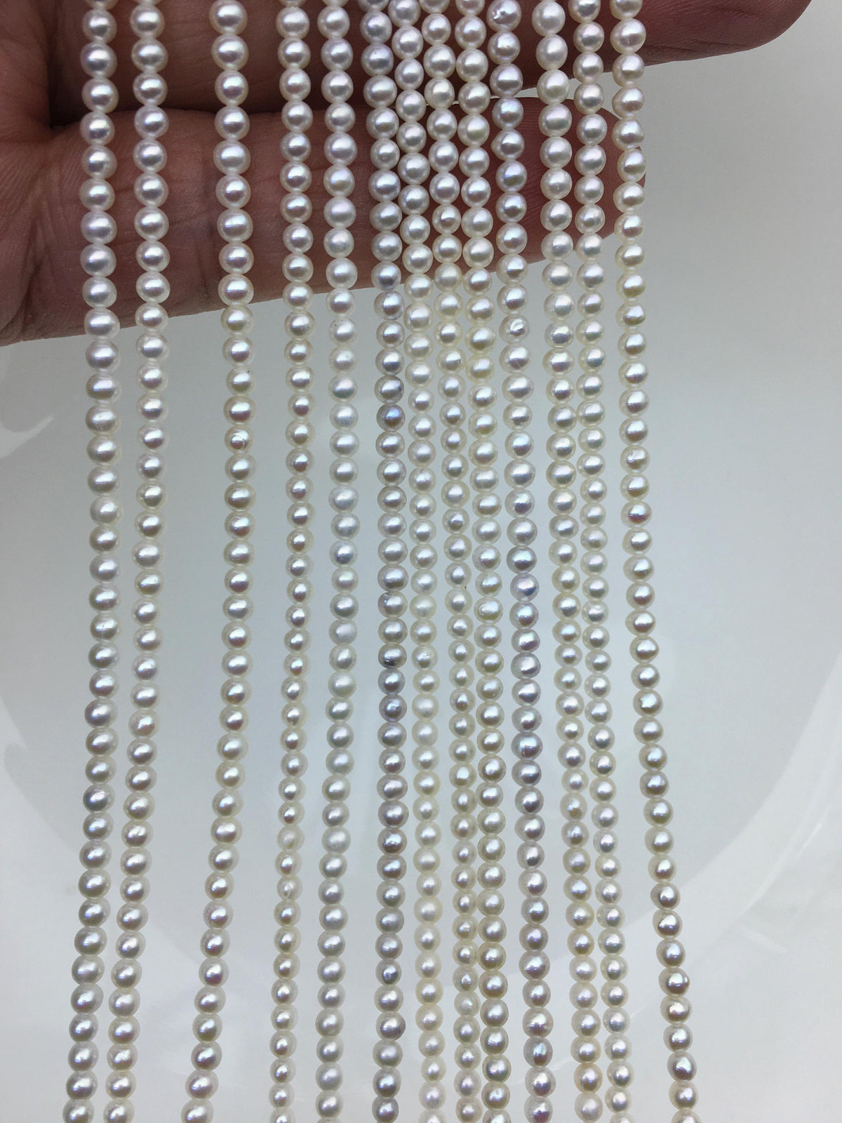 AA+ 2.5-3mm white near round seed freshwater pearls, for pearl necklace, loose freshwater pearl, RP2-T2