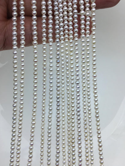 AA+ 2.5-3mm white near round seed freshwater pearls, for pearl necklace, loose freshwater pearl, RP2-T2