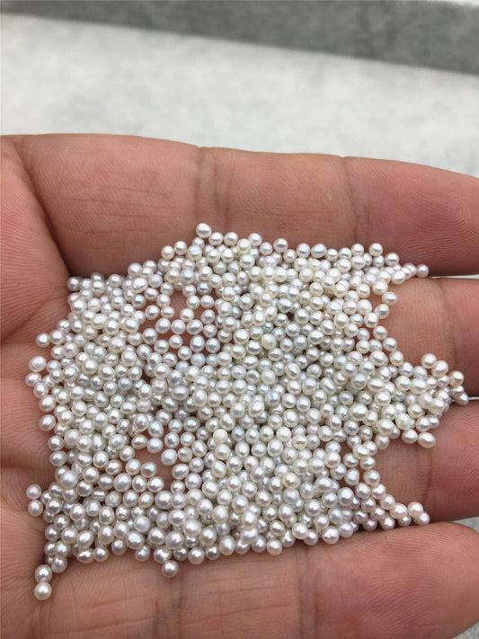 Rare!20pcs AAA 2-2.5mm natural gray near round freshwater seed pearls, 20pcs no hole, diy pearl beads, RP2-3A-15