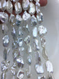 AA+ 14-16mm white twist long keshi Freshwater Pearl, DIY Loose Freshwater Pearl, wholesale price, china wholesale pearl, ZS-200-116