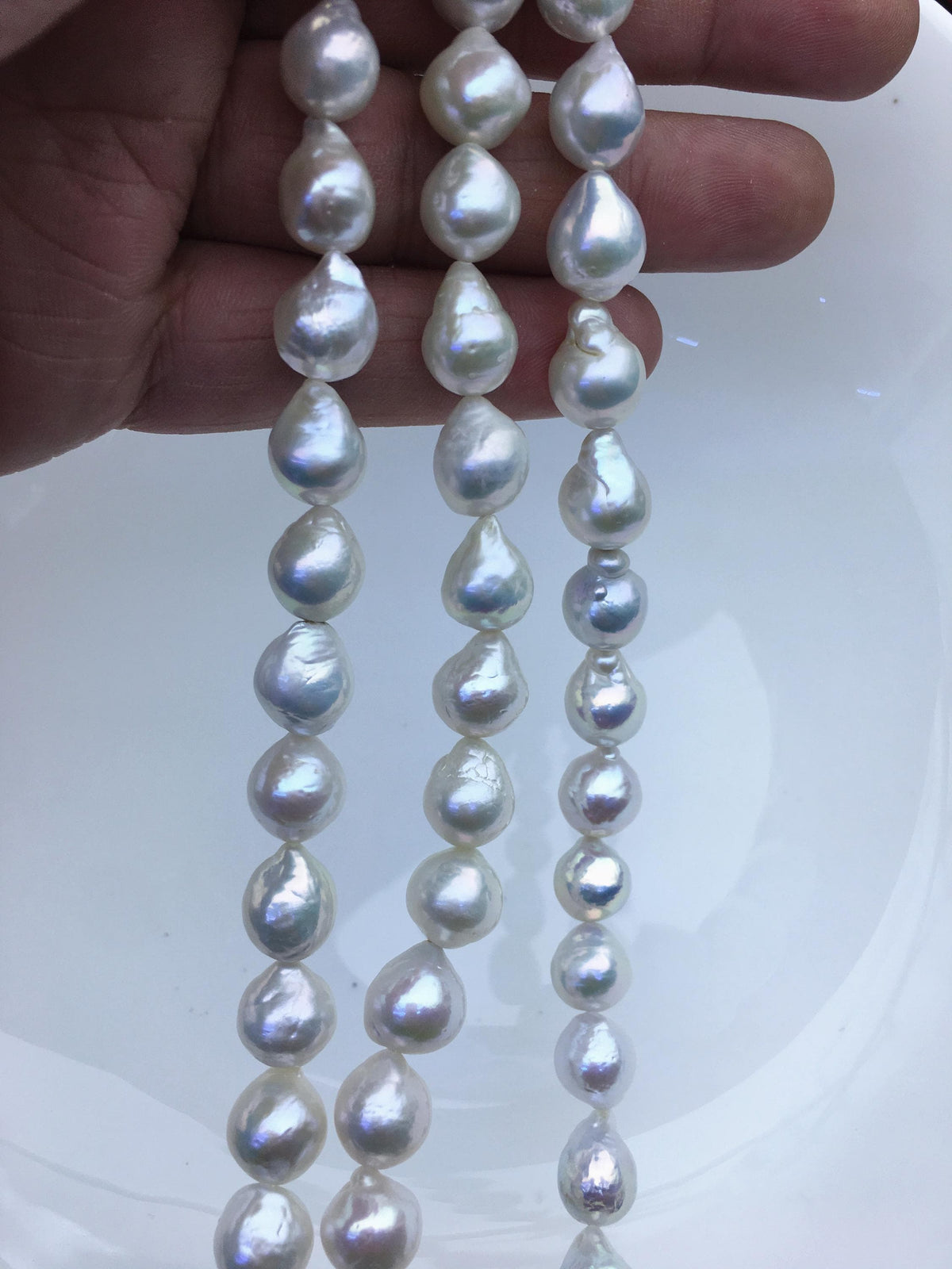 AA+ 9-11mm white teardrop Edison Freshwater Pearl,ED12-2A-5-65
