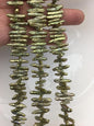 AA 3-4mm green Biwa Pearl Necklace,Genuine Fresh Water Pearl,Wedding Necklace,Mothers Day,ZS-80-10-30