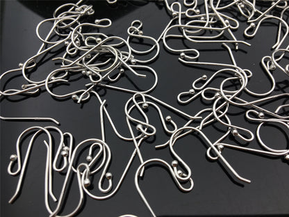 5 pairs 11x20mm Sterling Silver White/Yellow dangle hook, Sterling Silver, for dangle earrings,DIY,wholesale,ASL-ER-017
