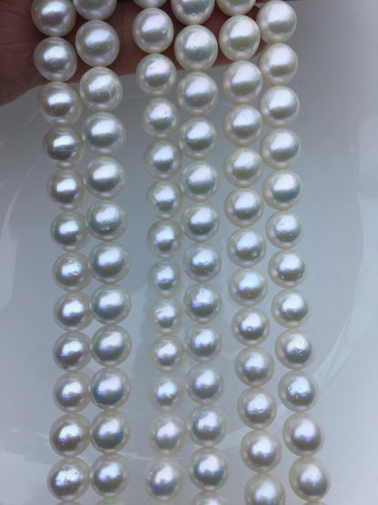 AA+ 9-11mm white round freshwater pearls,white pearl necklace,mother day pearl gift,RP10-2A-5