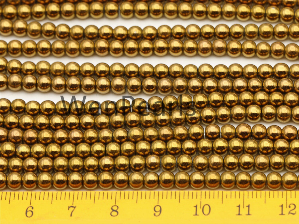 Hematite Brown 4mm Smooth Round,AAA, 105pcs,15.5 inches,G50-R4-004