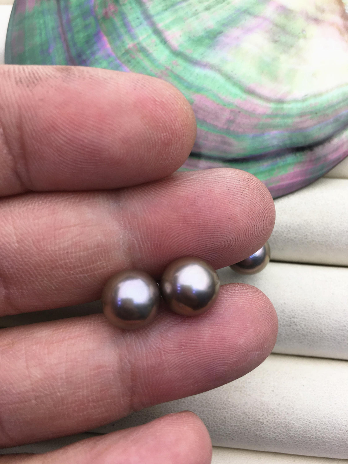 AAA 9-10mm gray round edison pearl stud earrings,S925 Sterling Silver stud earrings,wedding pearl earrings,SE3-T9-6
