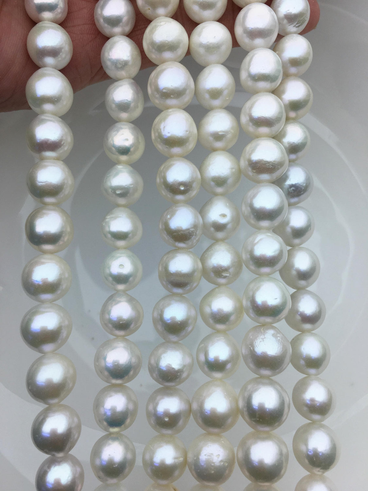 AA+ 10-12mm white baroque drop Edison Freshwater Pearl,ED12-2A-5-33