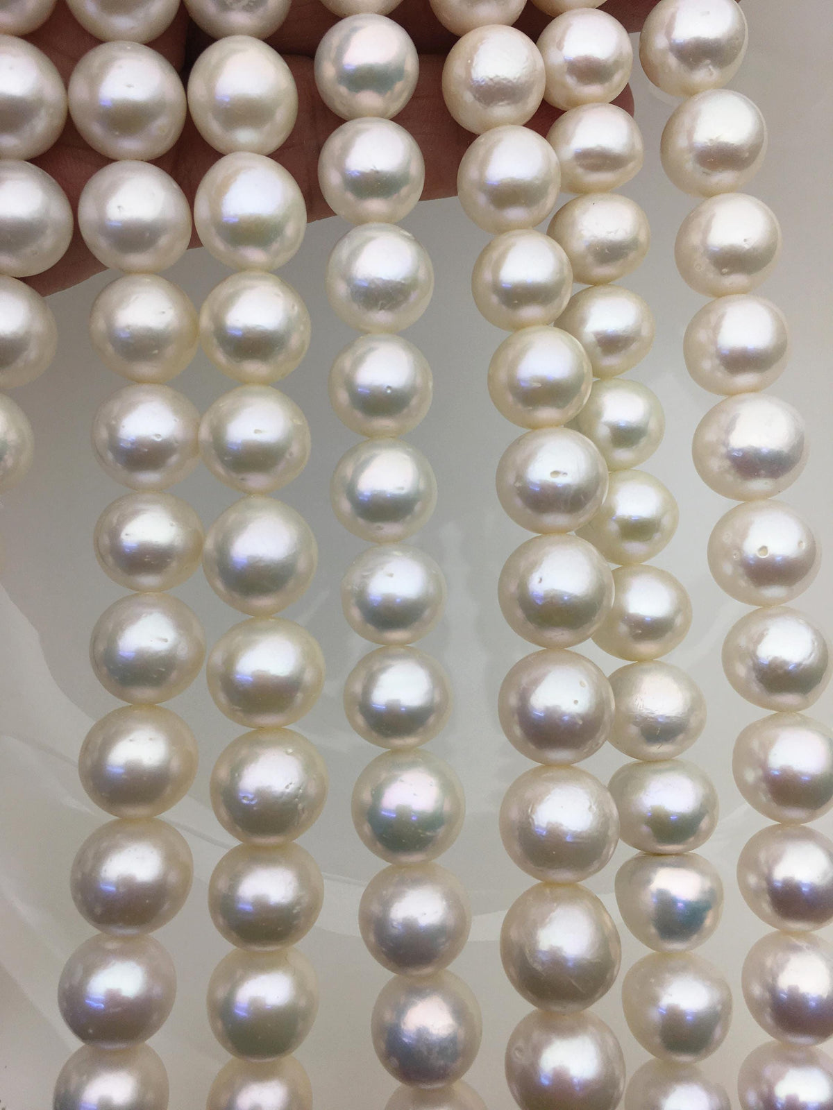 AA+ 11-13mm white round freshwater pearls, loose pearl beads, round pearl string, pearl necklace DIY jewelry material, RP11-2A-4