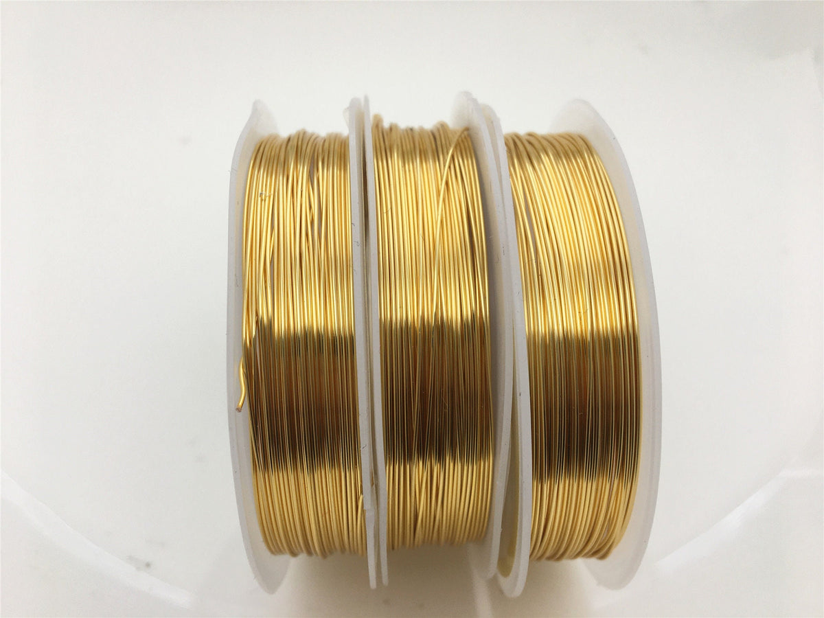 2 rolls 0.3/0.4/0.5/0.6/0.8mm 18k solid gold plated/Silver Color Copper wire Jewelry Wrapping, Jewelry Quality Copper Wire, A-OTH-020