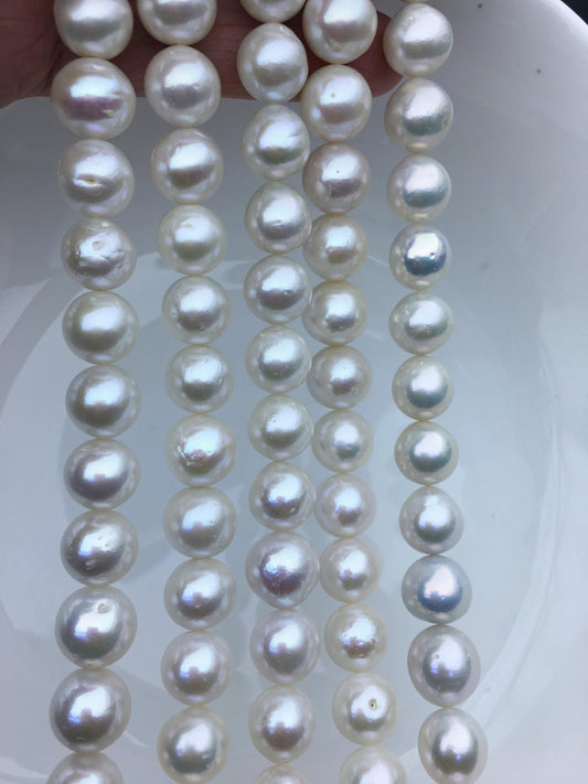 AA+ 11–13mm White Round Freshwater Pearl Beads | RP12-2A-4