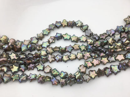 A 10-11mm black Five-pointed star Pearl,Freshwater pearl Star, for your design,Cultured Pearls,ZS-103-38